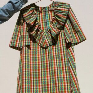 Carleen licorice plaid dress medium